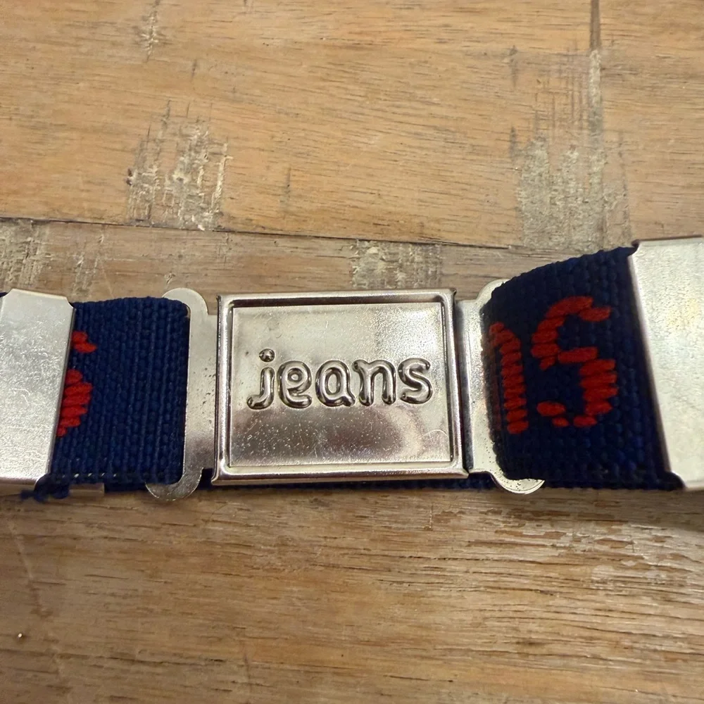 VTG Little Boy Blue and Red Jeans Belt
